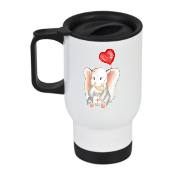 Healing Elephant Learning Love - Travel Mug Thumbnail