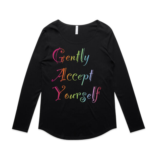 Gently Accept Yourself - AS Colour Womens Mali Long Sleeve Tee Thumbnail