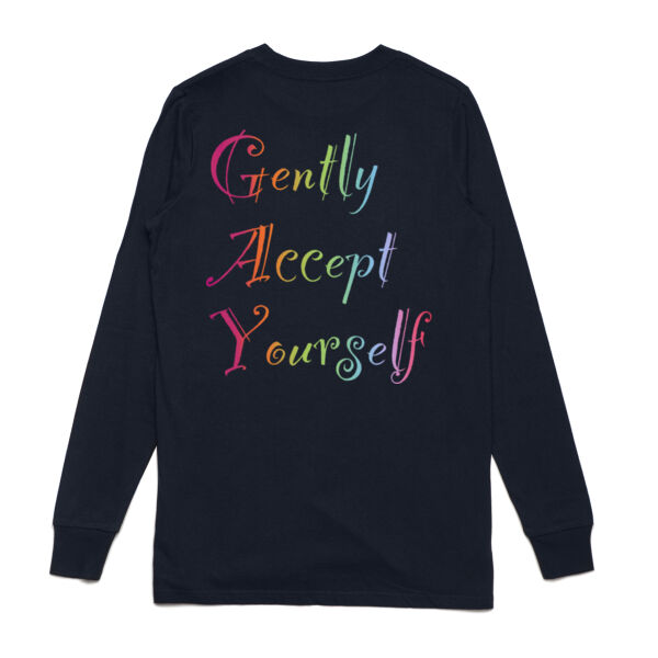Gently Back Print - AS Colour Mens Base Longsleeve Tee Thumbnail