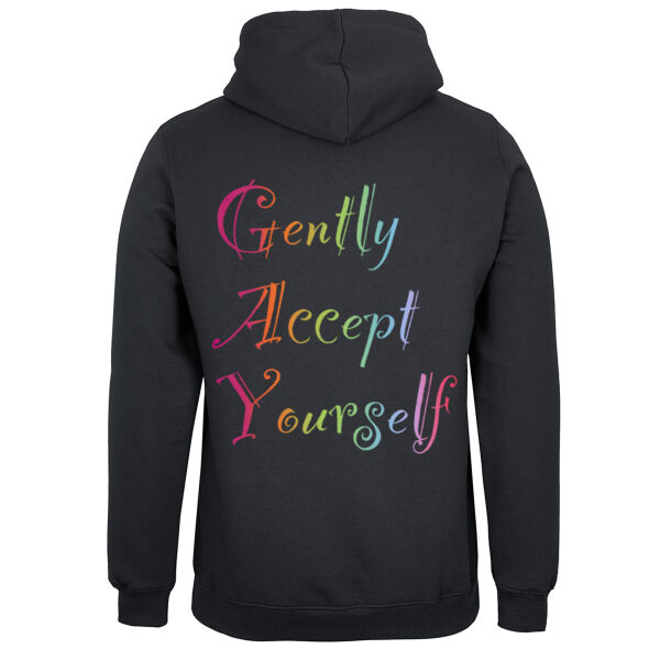 Gently Back Print - JB's Mens Fleecy Hoodie Thumbnail