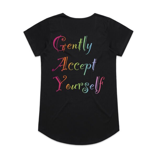 Gently Back Print - AS Colour Womens Mali Tee Thumbnail