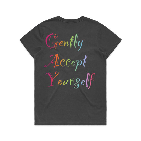 Gently Back Print - AS Colour Womens Maple Faded Tee Thumbnail