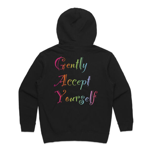 Gently Back Print - AS Colour Womens Premium Hood Thumbnail