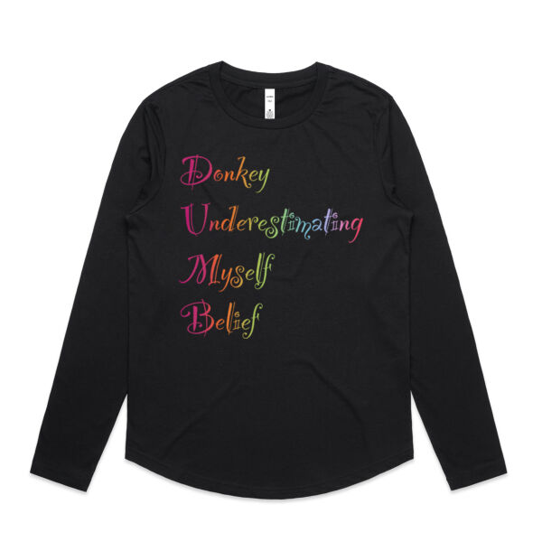 Believe In Yourself  - AS Colour Womens Maple Curve Longsleeve Tee Thumbnail