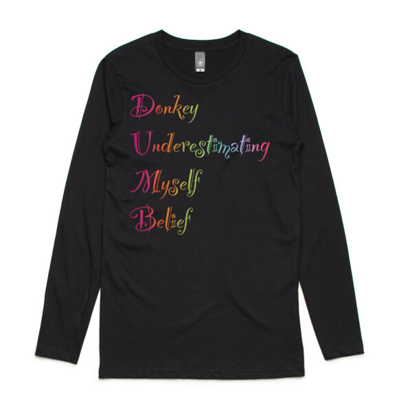 Believe In Yourself  - AS Colour Mens Ink Longsleeve Tee Thumbnail