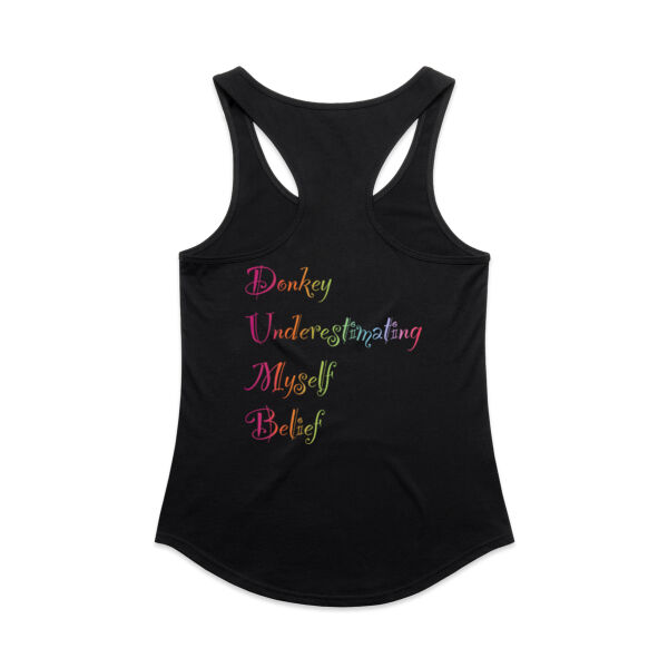 Self-Belief Back print - AS Colour Womens Mali Racerback Singlet Thumbnail