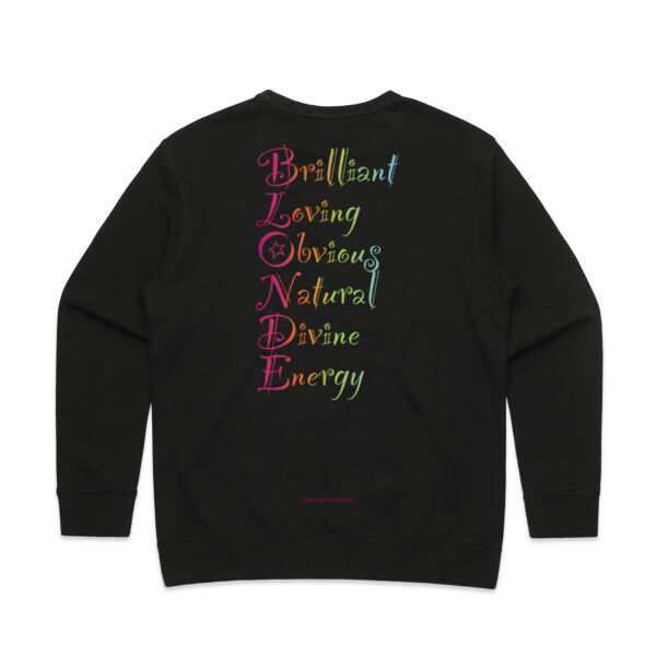 Blonde Back Print - AS Colour Womens Premium Crew Thumbnail
