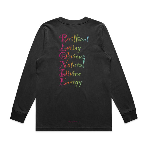 Blonde Back Print - AS Colour Womens Heavy Faded Long Sleeved Tee Thumbnail