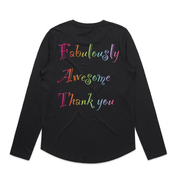 Fabulous Back Print - AS Colour Womens Maple Curve Longsleeve Tee Thumbnail