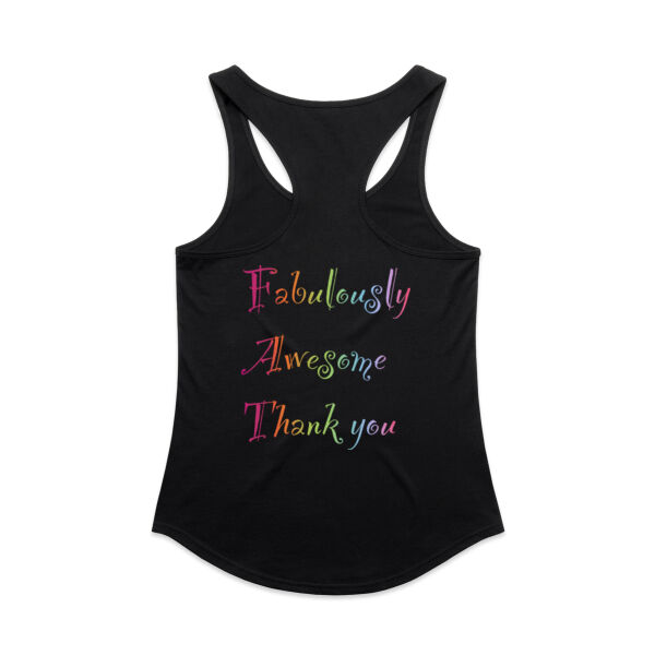 Fabulous Back Print - AS Colour Womens Mali Racerback Singlet Thumbnail
