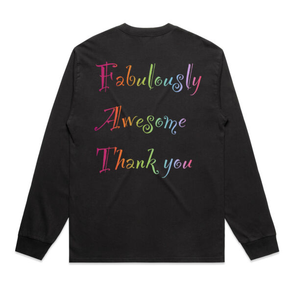 Fabulous Back Print - AS Colour Mens Heavy Faded Long Sleeved Tee Thumbnail