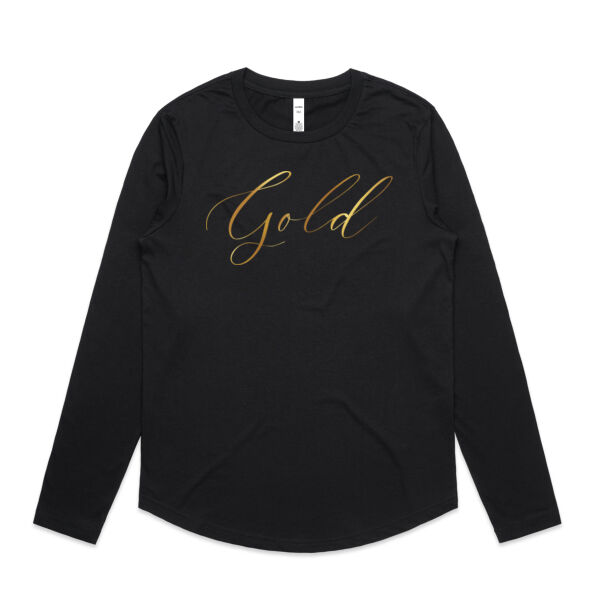 Gold - AS Colour Womens Maple Curve Longsleeve Tee Thumbnail