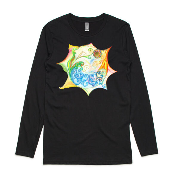 Worldpeace drawing - AS Colour Mens Ink Longsleeve Tee Thumbnail
