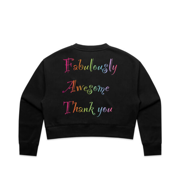 Fabulous Back Print - AS Colour Women's Relax Crop Crew Thumbnail