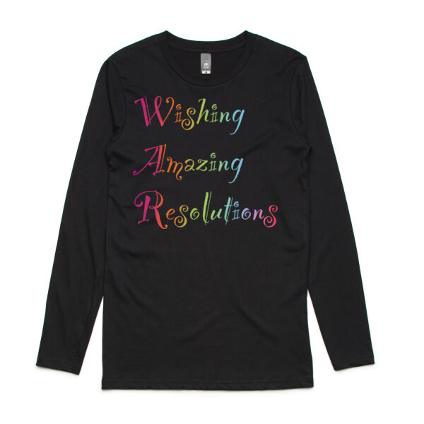 Resolution Front  - AS Colour Mens Ink Longsleeve Tee Thumbnail