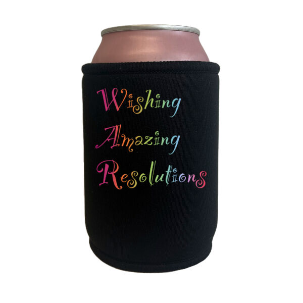 Resolution Front  - Black Can Cooler Thumbnail