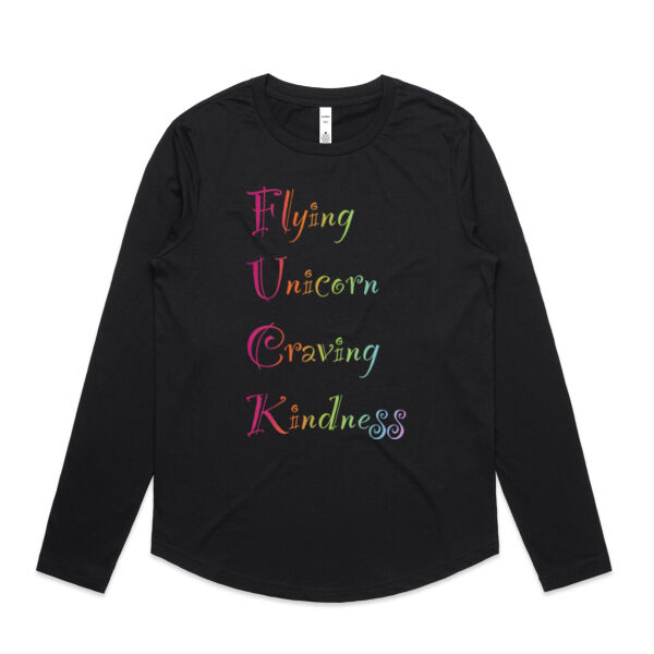 Kindness Front - AS Colour Womens Maple Curve Longsleeve Tee Thumbnail