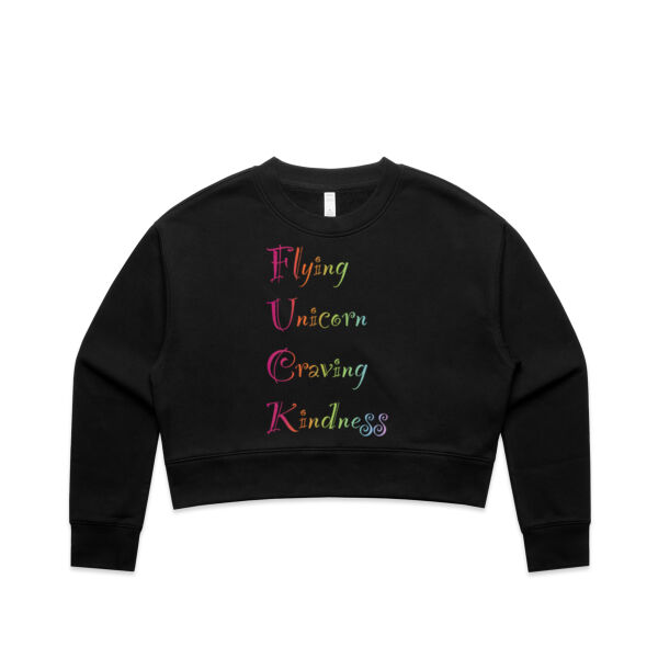 Kindness Front - AS Colour Women's Relax Crop Crew Thumbnail