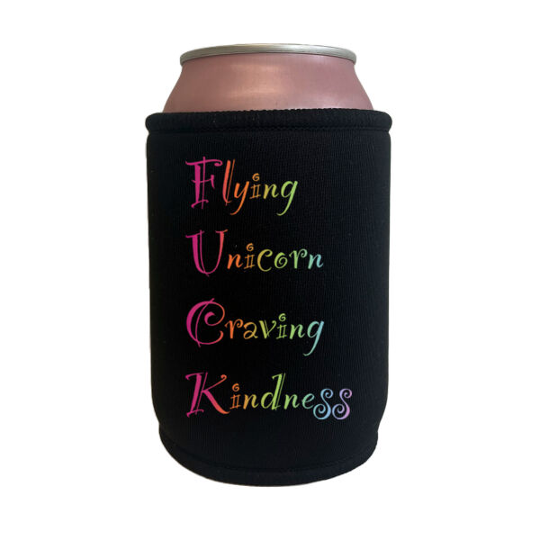Kindness Front - Black Can Cooler Thumbnail