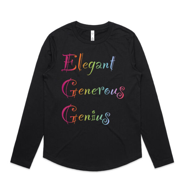 Egg Front Print - AS Colour Womens Maple Curve Longsleeve Tee Thumbnail