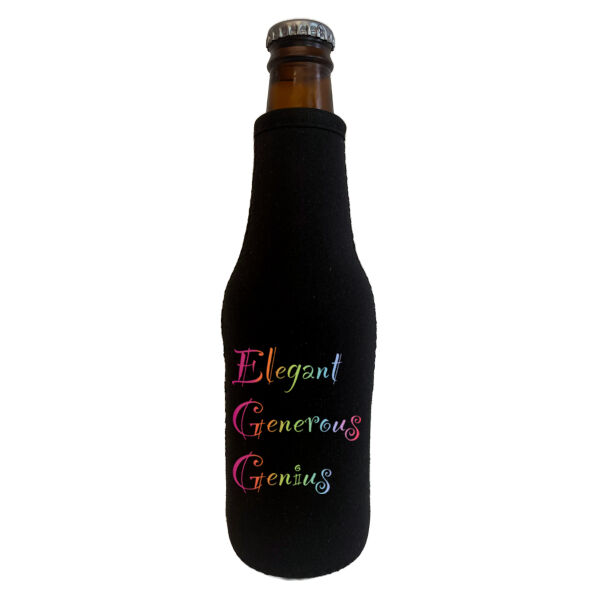 Egg Front Print - Black Bottle Cooler Thumbnail