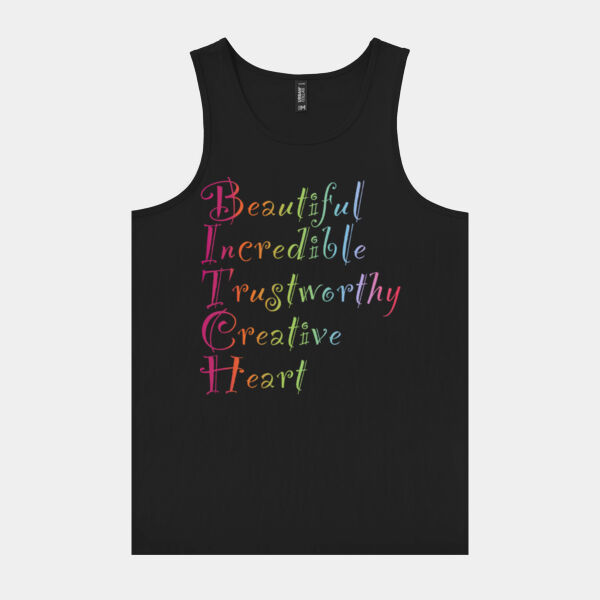 Beautiful Front Print - Gildan Mens Softstyle T-Shirt - Urban Collab Mens Set Singlet Thumbnail