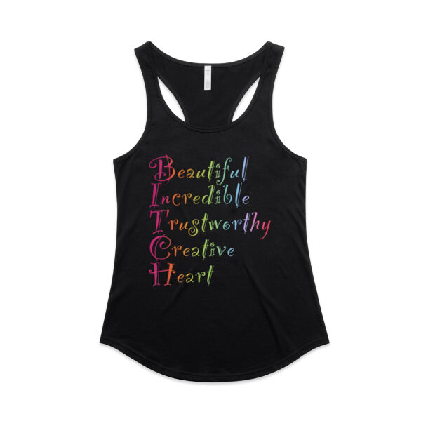 Beautiful Front Print - Gildan Mens Softstyle T-Shirt - AS Colour Womens Mali Racerback Singlet Thumbnail