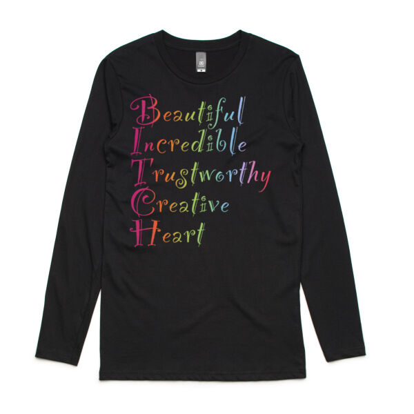 Beautiful Back Print - AS Colour Mens Ink Longsleeve Tee Thumbnail