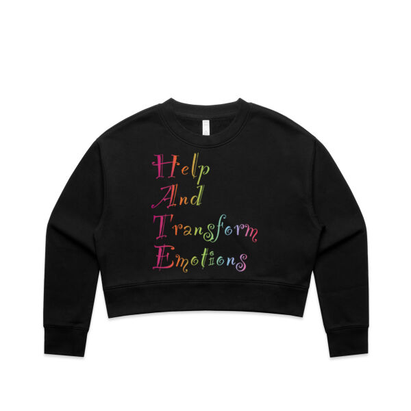 Help Front Print - AS Colour Women's Relax Crop Crew Thumbnail