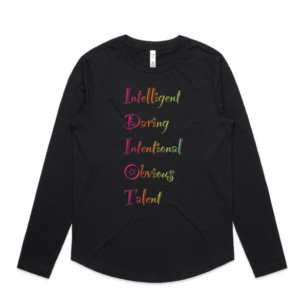 Intelligent Front Print - AS Colour Womens Maple Curve Longsleeve Tee Thumbnail