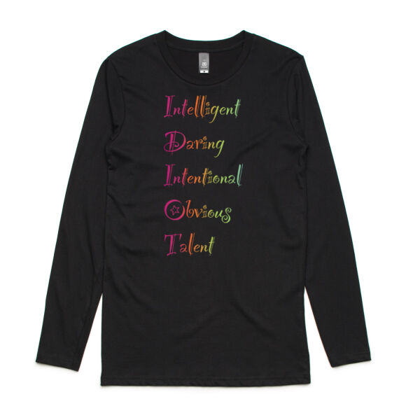 Intelligent Front Print - AS Colour Mens Ink Longsleeve Tee Thumbnail