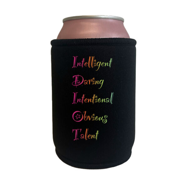 Intelligent Back Print - Black Can Cooler Thumbnail
