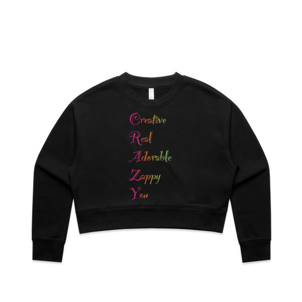 Creative Front Print - AS Colour Women's Relax Crop Crew Thumbnail