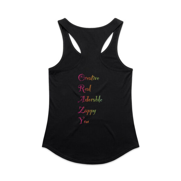 Creative Back Print - AS Colour Womens Mali Racerback Singlet Thumbnail