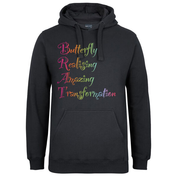 Butterfly Front Print - JB's Mens Fleecy Hoodie Thumbnail