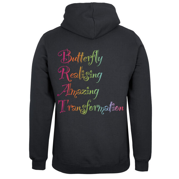 Butterfly Back Print - JB's Mens Fleecy Hoodie Thumbnail