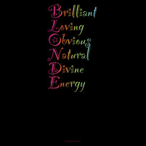Blonde Back Print - AS Colour Womens Mali Tee Design